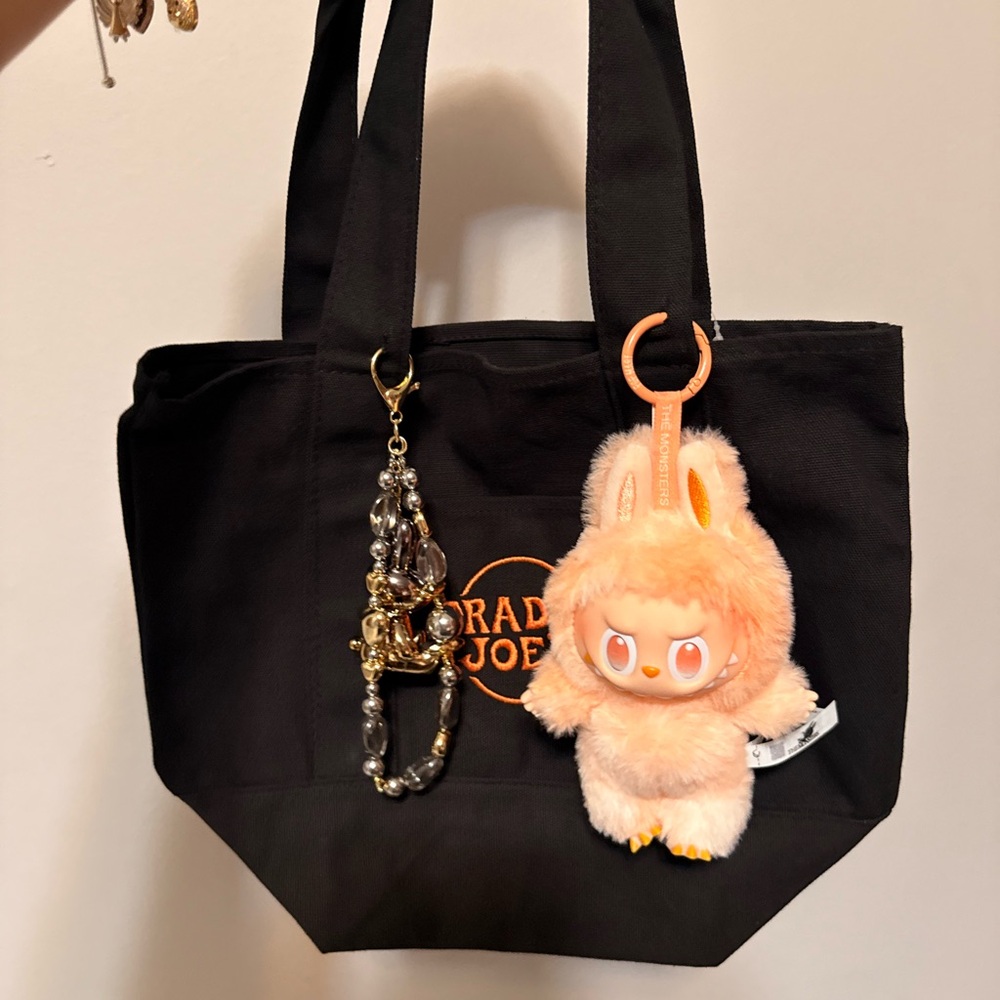 Halloween Trader Joe’s Bag +Happiness Labubu BIE +Viral TJMAXX twotone bag charm